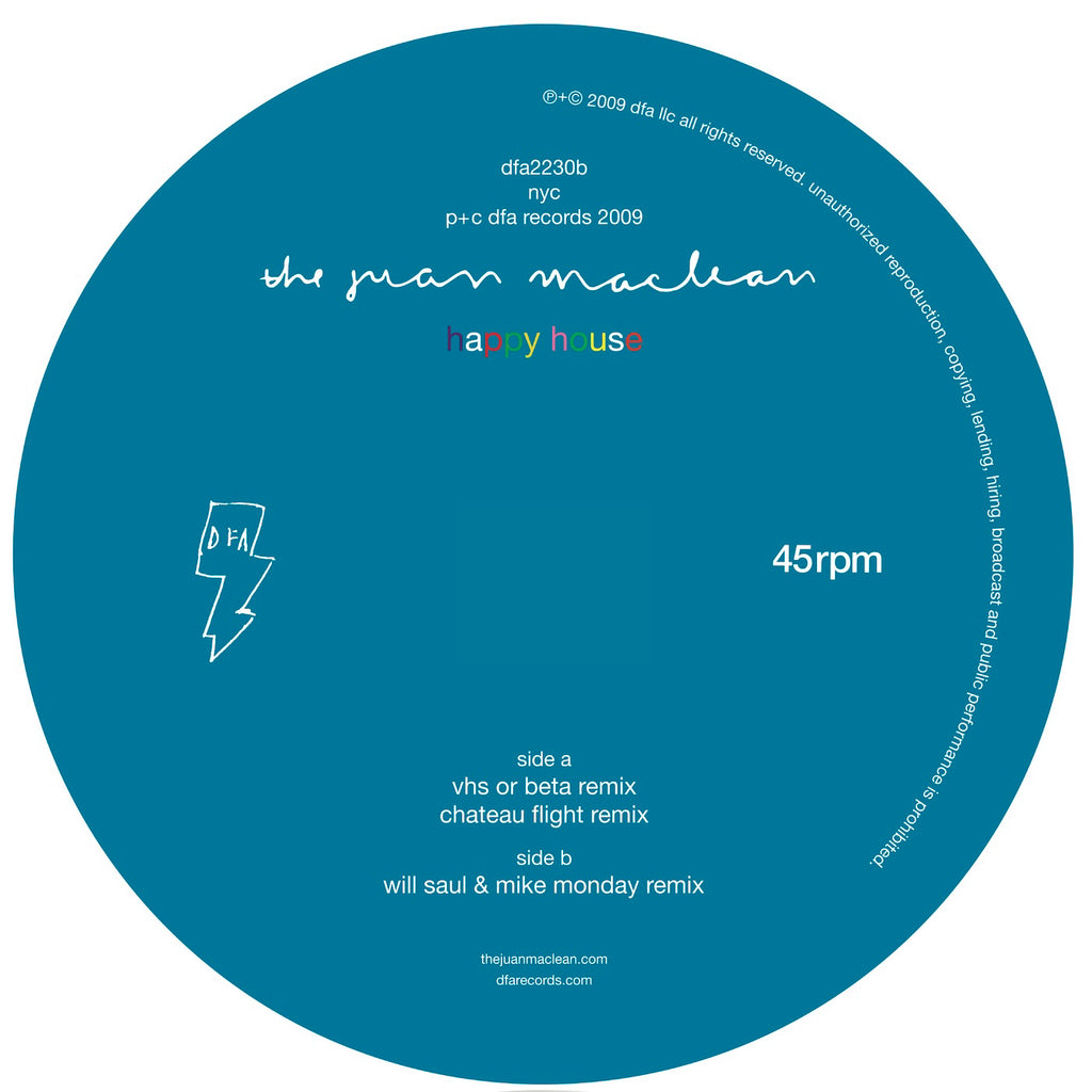 The Juan Maclean - Happy House (Remixes #2) 12"