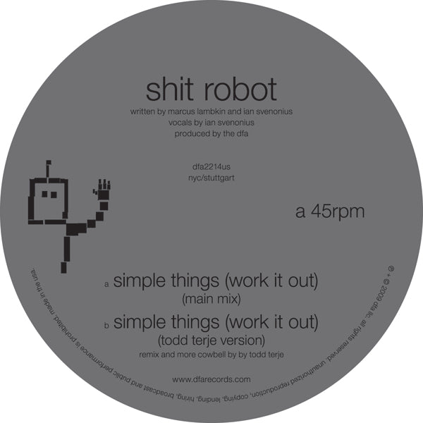 Shit Robot - Simple Things (Work It Out) Todd Terje Version 12"