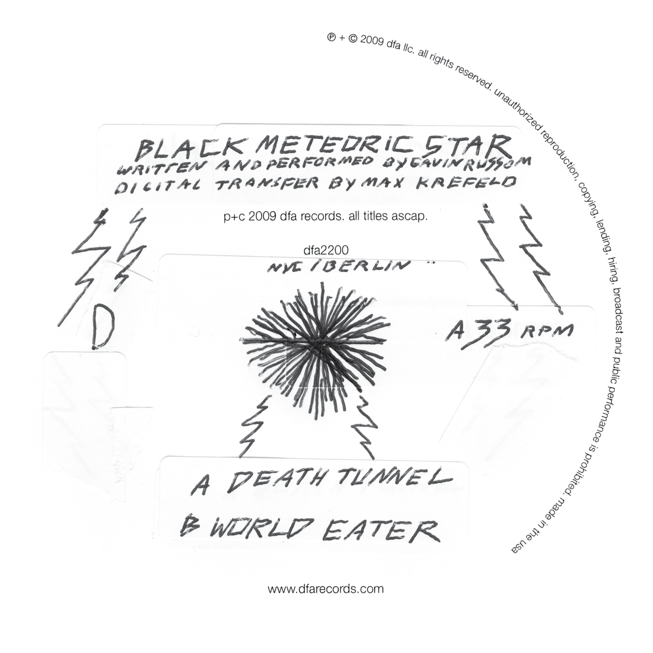 Black Meteoric Star - Death Tunnel b/w World Eater 12"