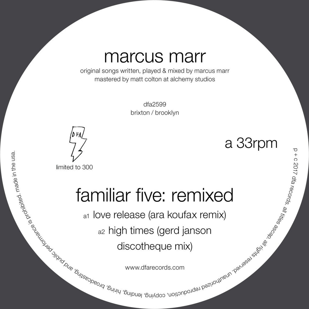 Marcus Marr - Familiar Five: Remixed 12"