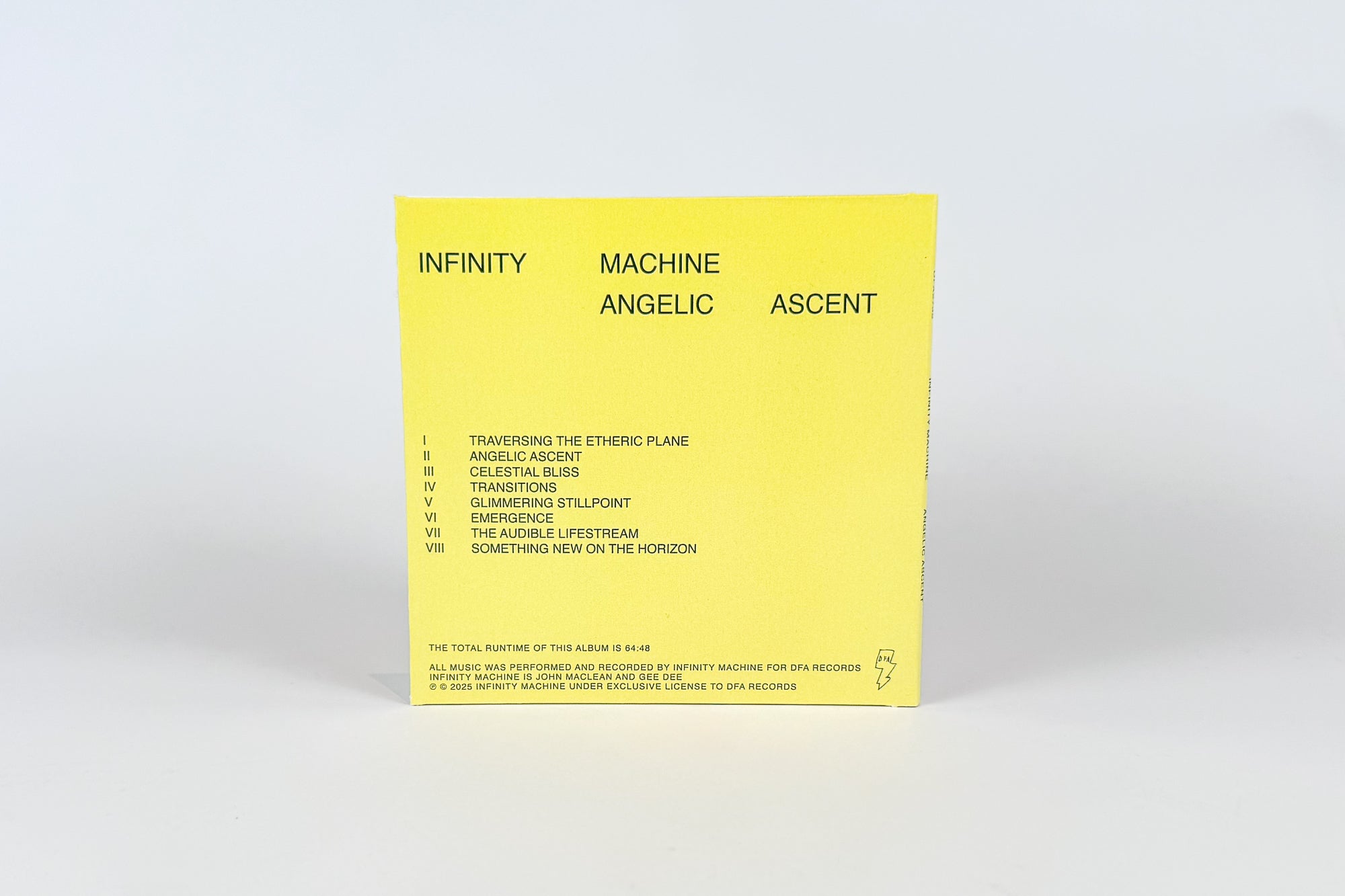 Infinity Machine - Angelic Ascent CD – DFA Records