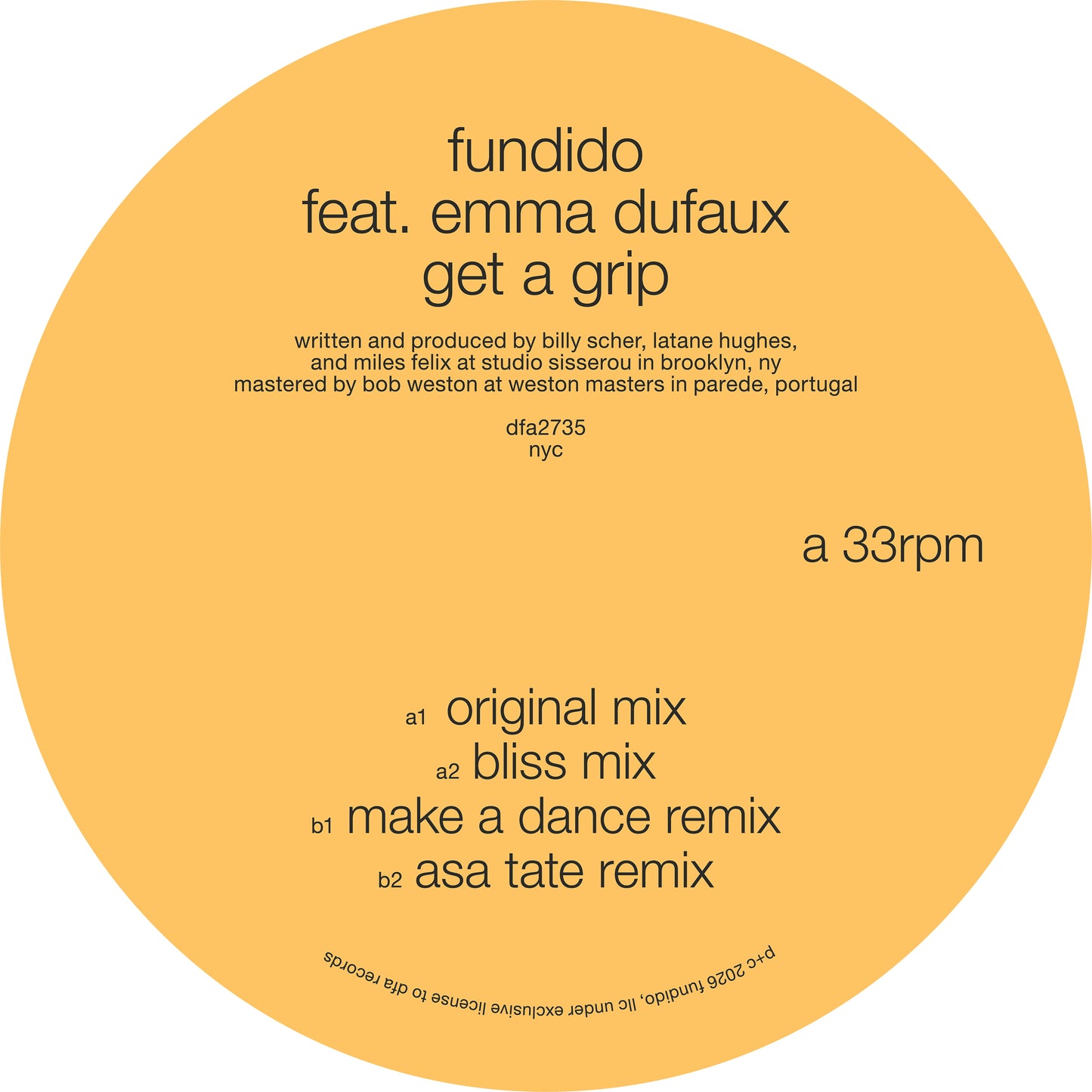 Fundido feat. Emma Dufaux - Get A Grip 12"