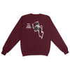 LCD Soundsystem - Knockdown Center 2025 Maroon Crewneck Sweatshirt