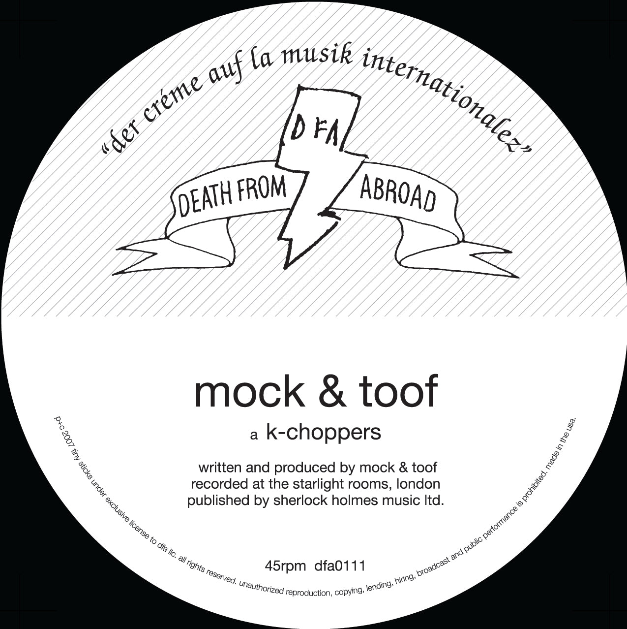 Death From Abroad: Mock & Toof - K-Choppers 12"