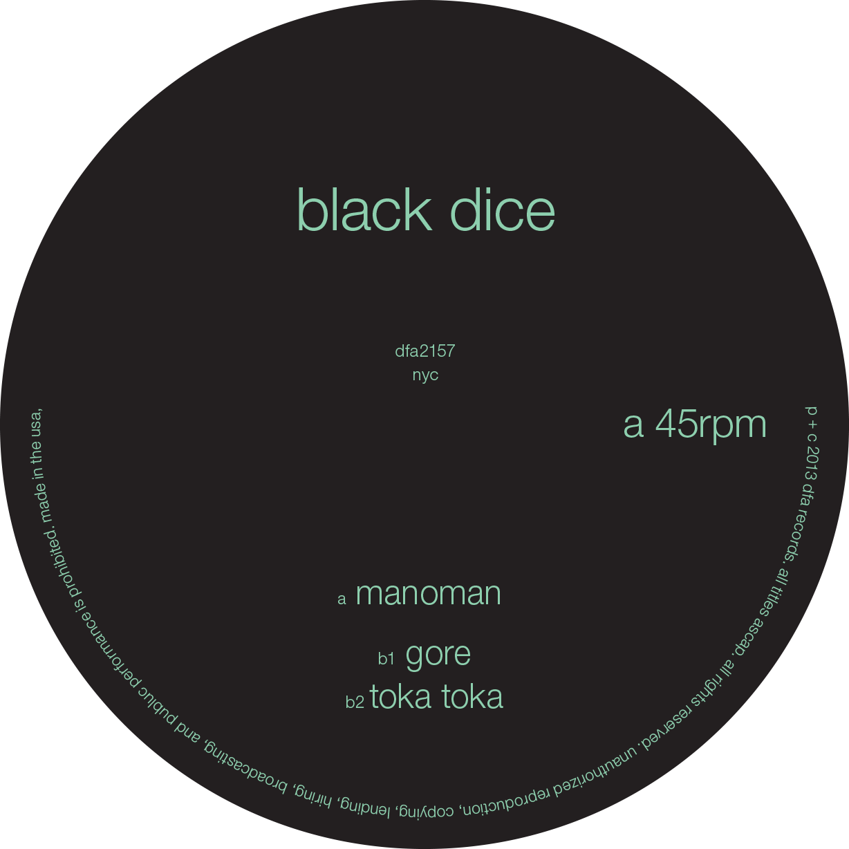 Black Dice - Manoman 12"
