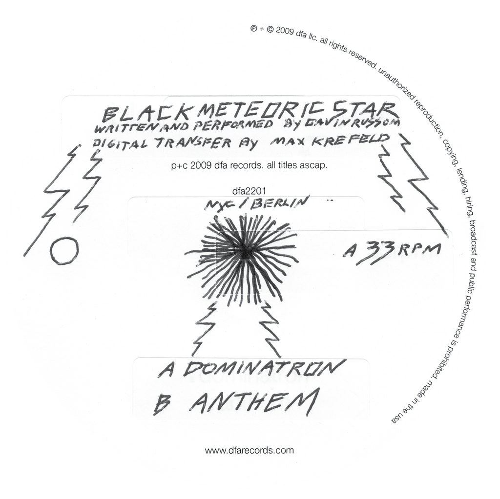 Black Meteoric Star - Dominatron b/w Anthem 12"