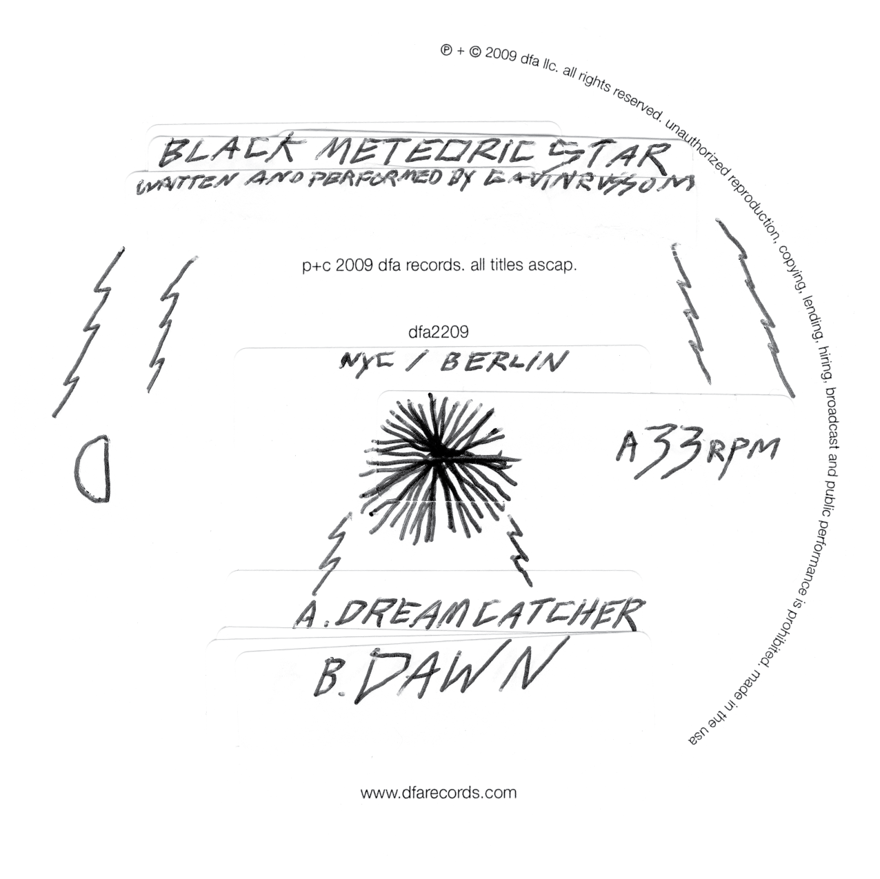 Black Meteoric Star - Dreamcatcher b/w Dawn 12"