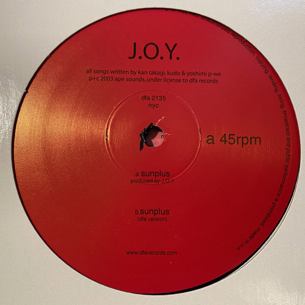 J.O.Y. - Sunplus 12"