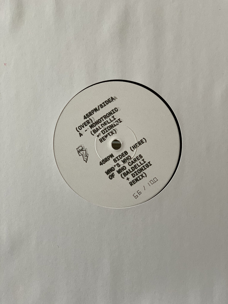 Museum Of Love - Monotronic & Who's Who Of Who Cares Baldelli & Dionigi Remixes (White Label) 12"