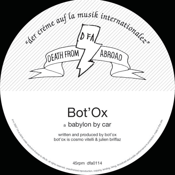 Death From Abroad: Bot'Ox - Babylon By Car 12"