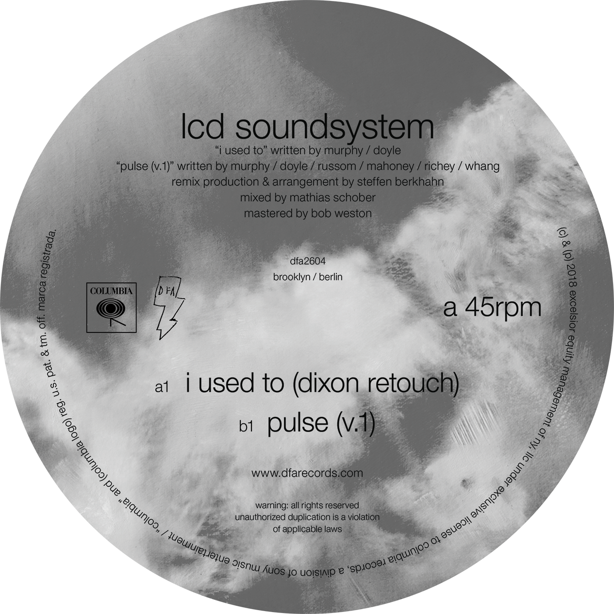 LCD Soundsystem - I Used To (Dixon Retouch) b/w Pulse (v.1) 12"