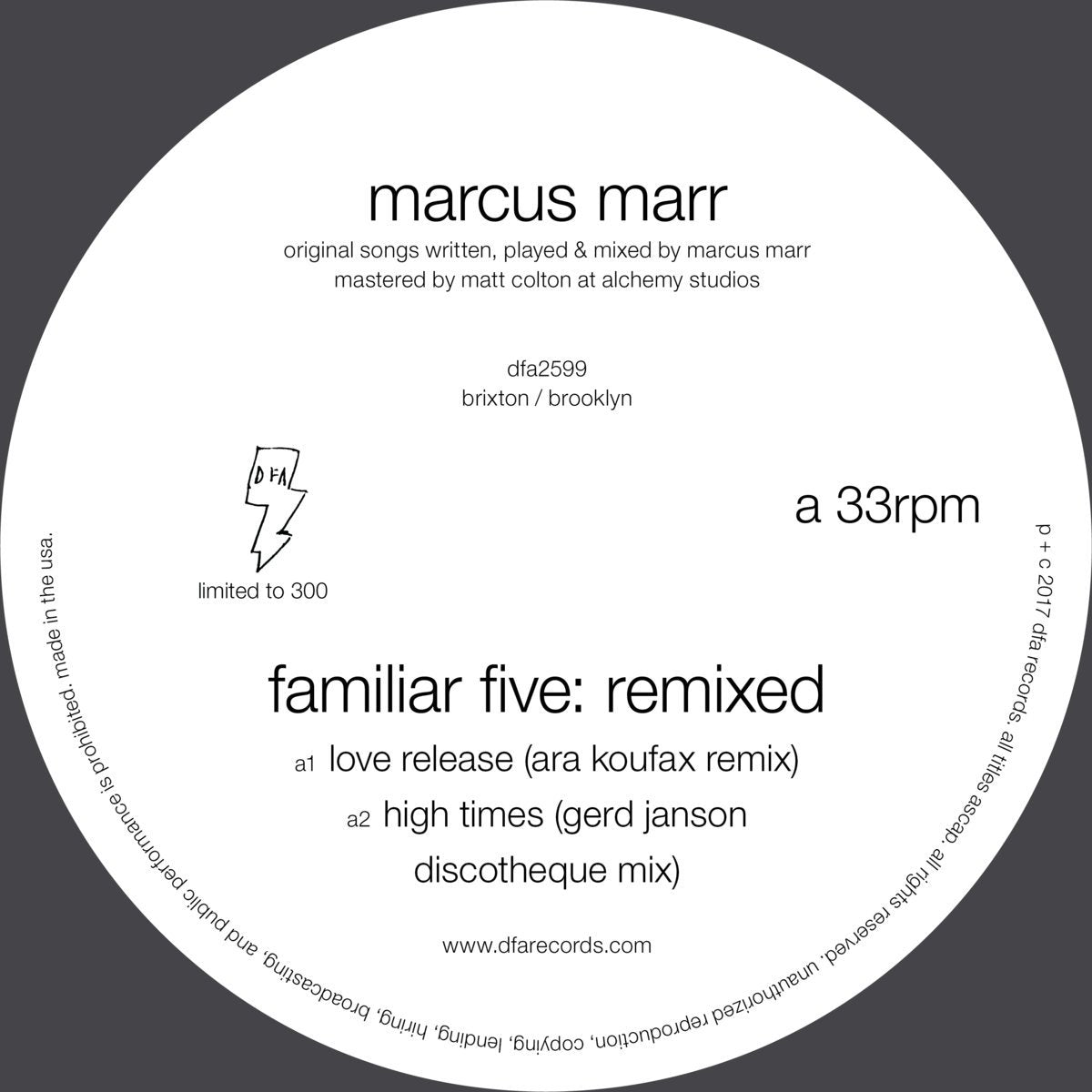 Marcus Marr - Familiar Five: Remixed 12"