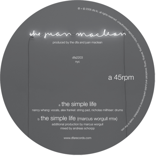 The Juan Maclean - The Simple Life 12"